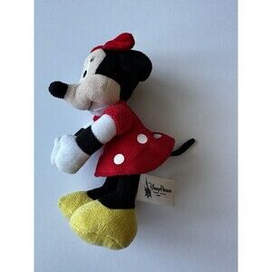 Disney Parks Exclusive Red Dress Minnie Mouse 6" Plush Magnetic Hands Feet Rare